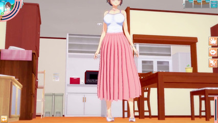 Пышногрудая аниме жена занимается членом мужа вместо уборки и готовки